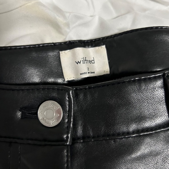 Aritzia Wilfred Black Melina Leather Pants - Picture 4 of 4